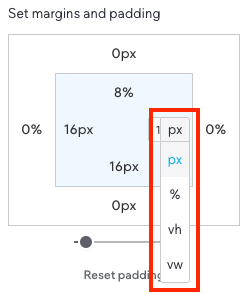 flex-Spaziatura interna-margin-size-units.png