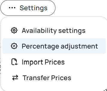 Settings screenshot