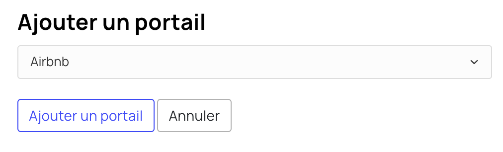 Sélectionner un portail