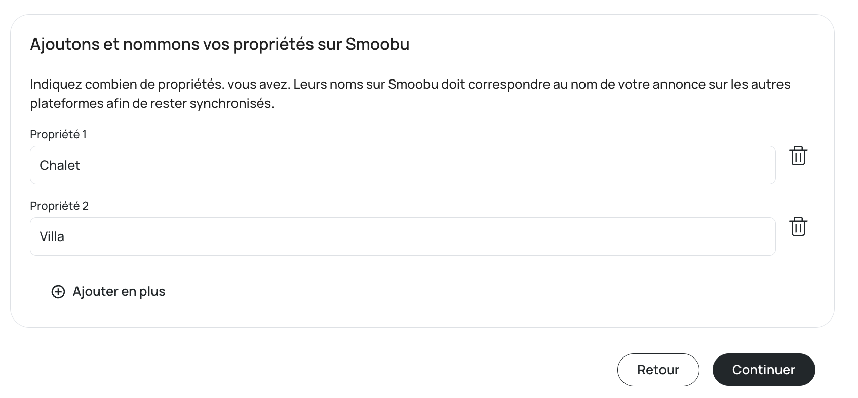 Ajouter des propriétés
