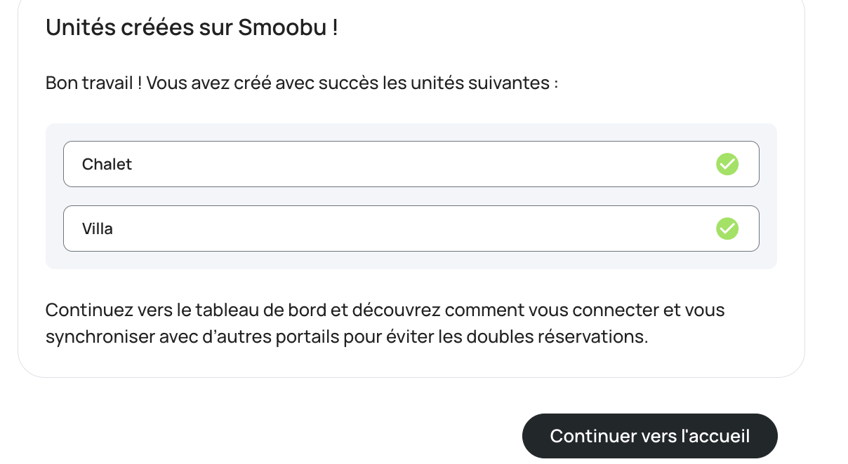 Continuer vers l'accueil