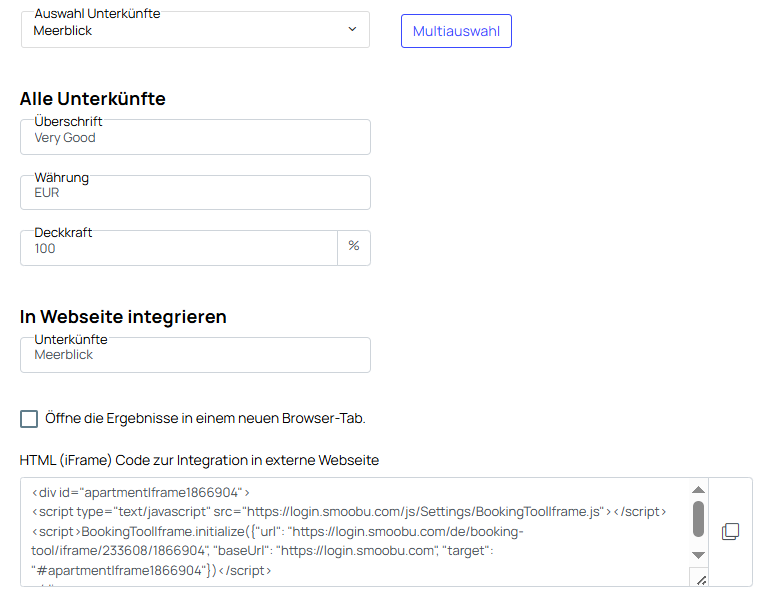 Individuelle Unterkunft