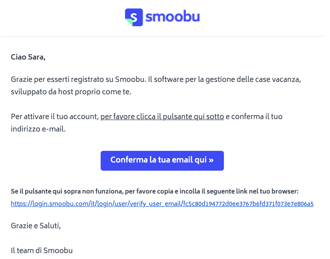 Verifica email