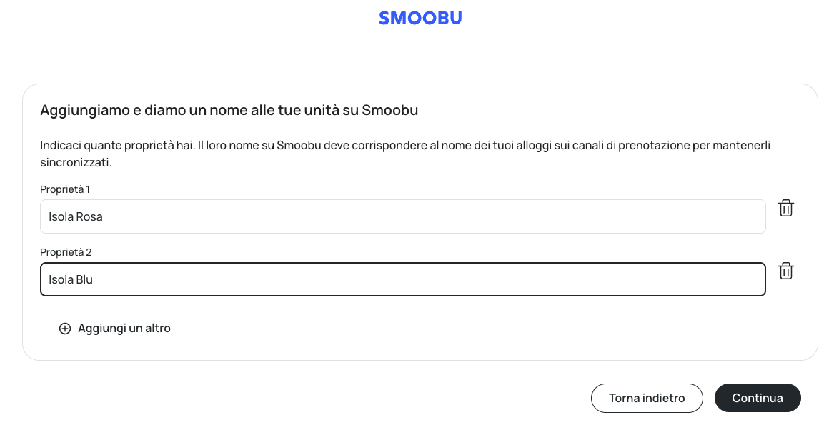 Aggiungi proprietà
