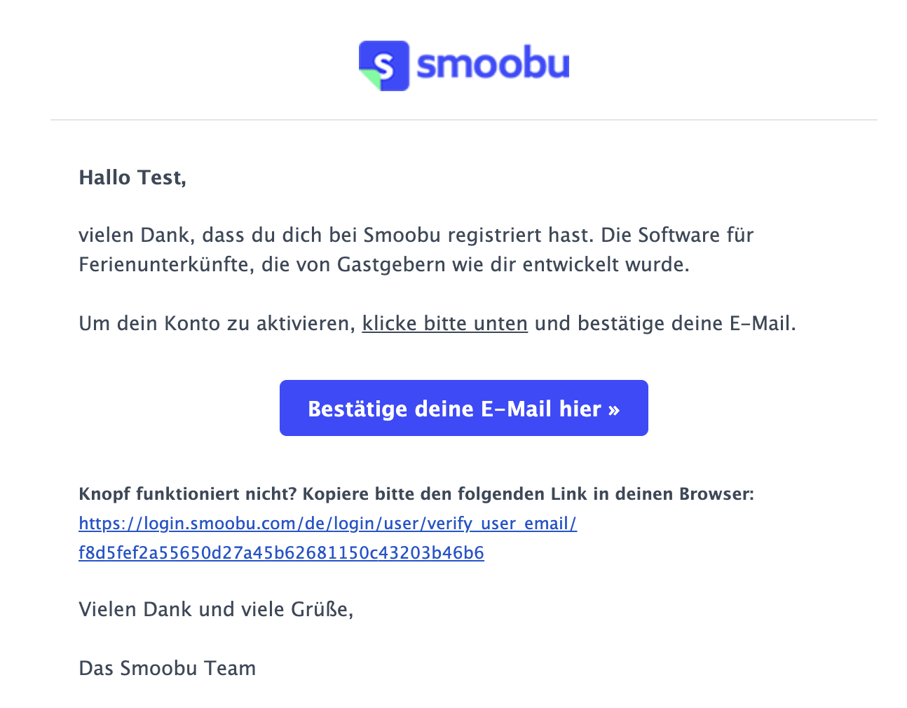 E-Mail Bestätigung