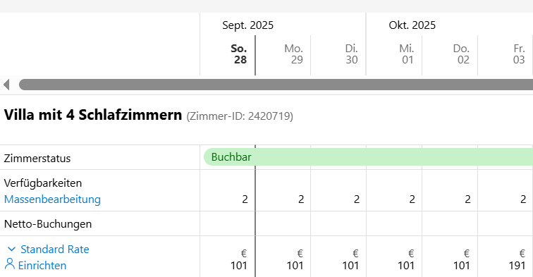 Zimmer-ID Warnung Screenshot