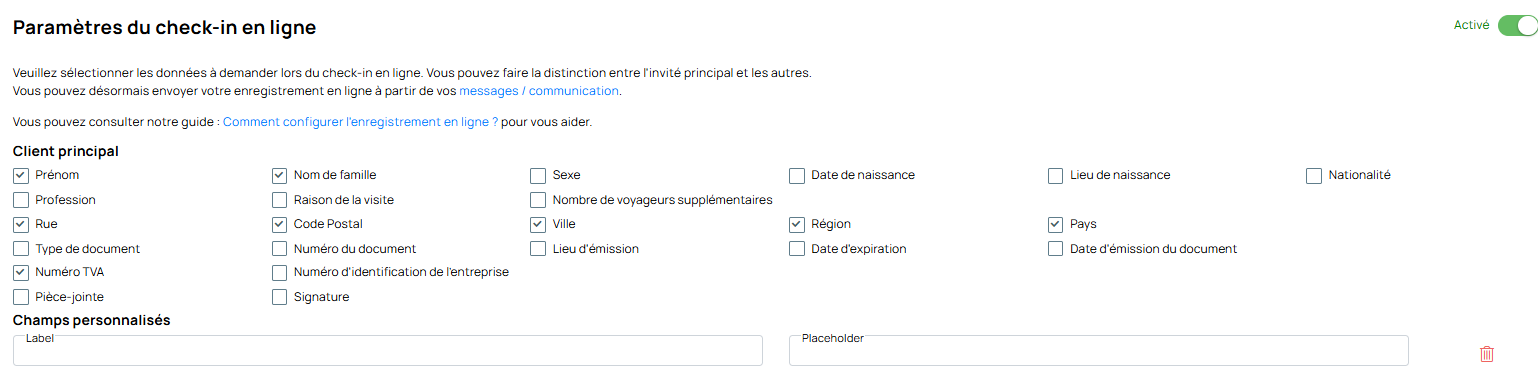 Enregistrement en ligne screenshot