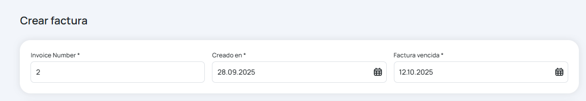 Detalles de factura screenshot