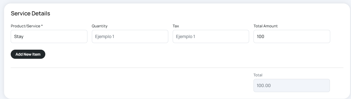 Detalles de pago screenshot