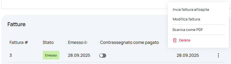 Invia fattura screenshot