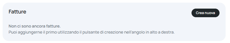 Sezione fatture screenshot