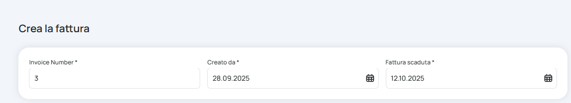 Dettagli fattura screenshot